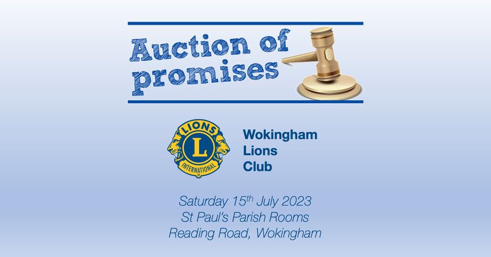 Wokingham Lions Auction of Promises 2023