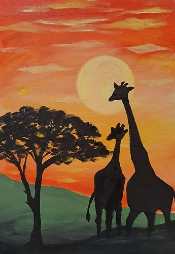 R Young Gallery - Paint Sunset Safari