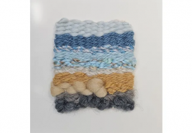 Weave a rocky shore. Textile art