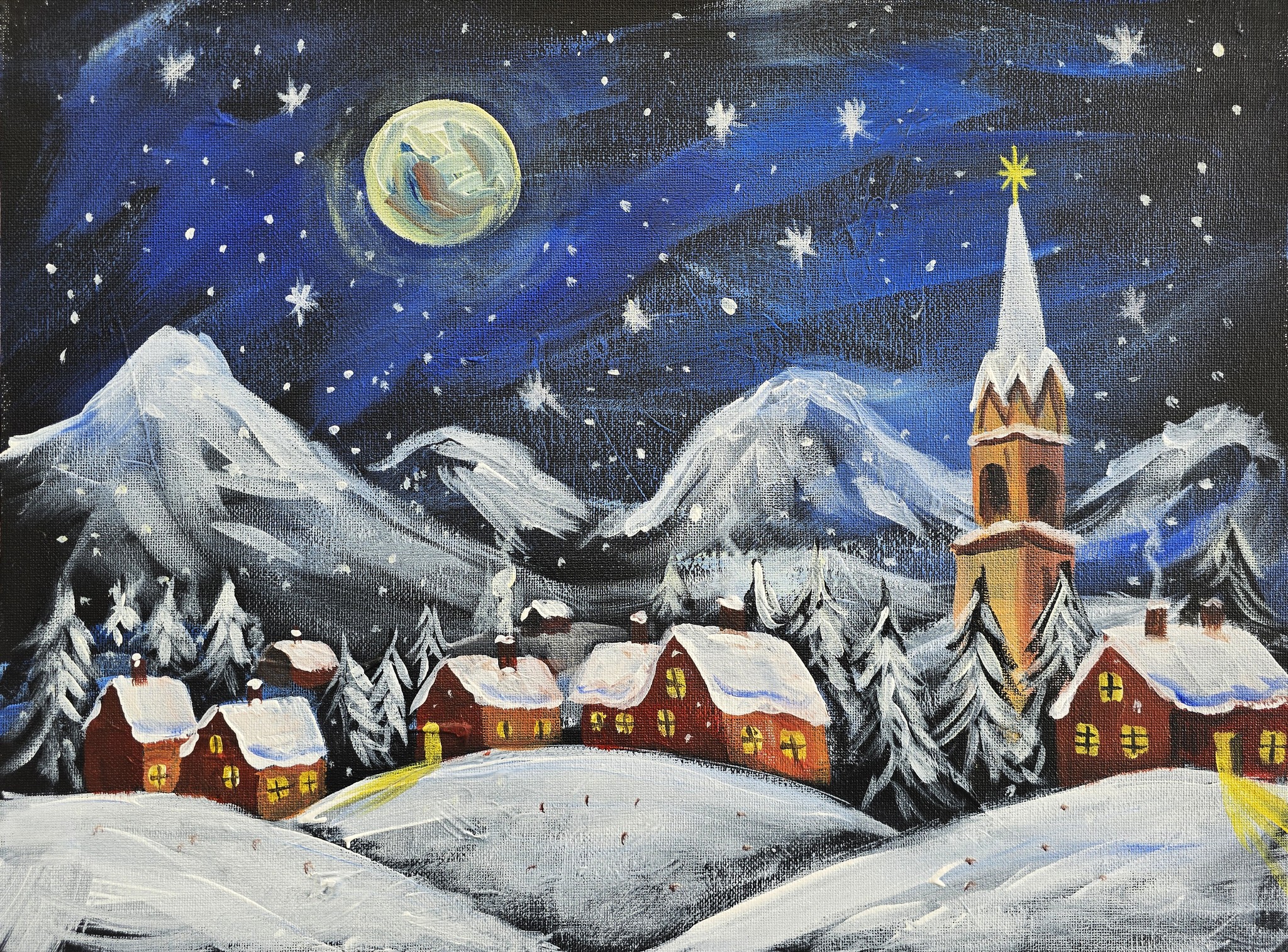 Wokingham Paint Night - Hushed in White